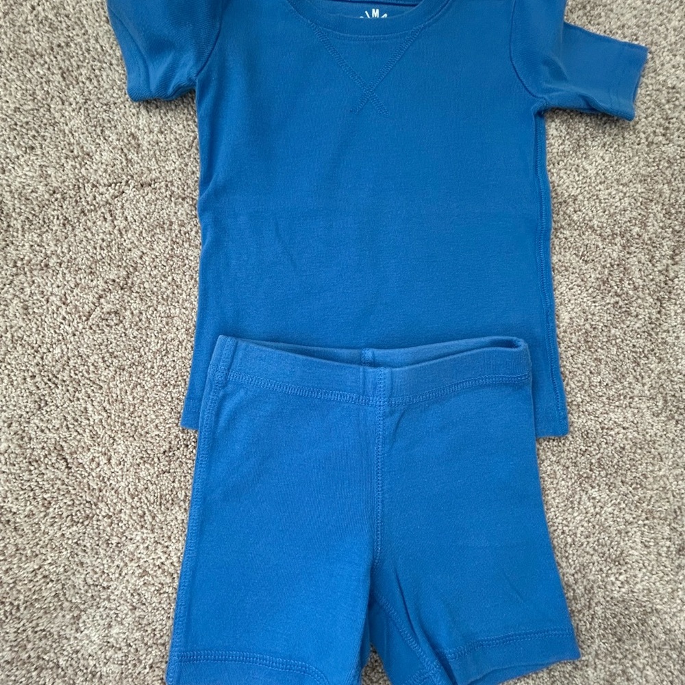 Primary Blue Short Sleeve Short Set 2-3